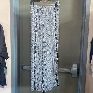 Miken Black White Swim Pants Pull On Cover Up Small New